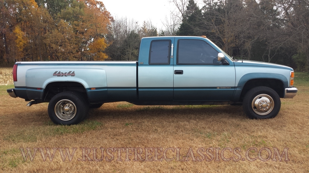 1992 Chevy K3500 K30 V30 Extended Cab fully loaded Silverado light blue ...